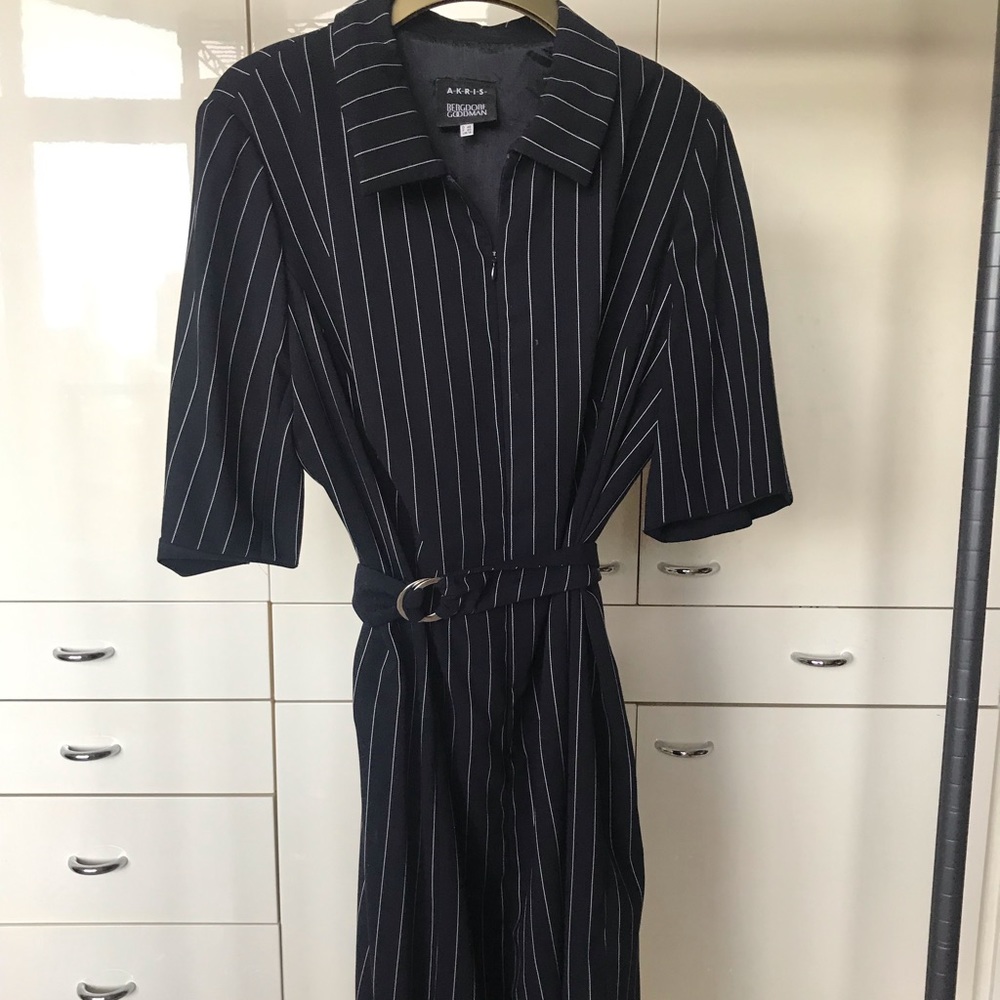 Akris Bergdorf Goodman Pin Striped Dress